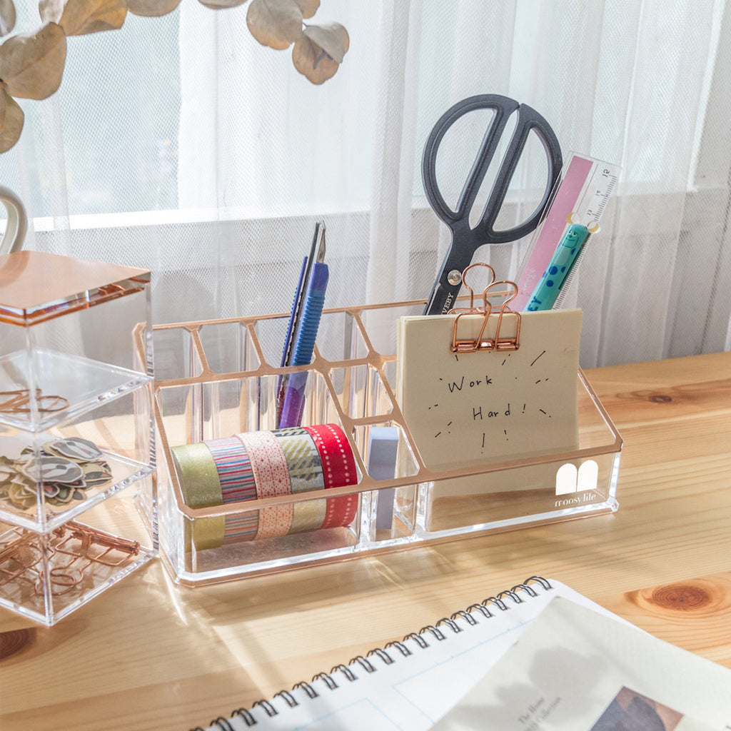 Moosy Life Moonlight Rose Gold Desk Organizer