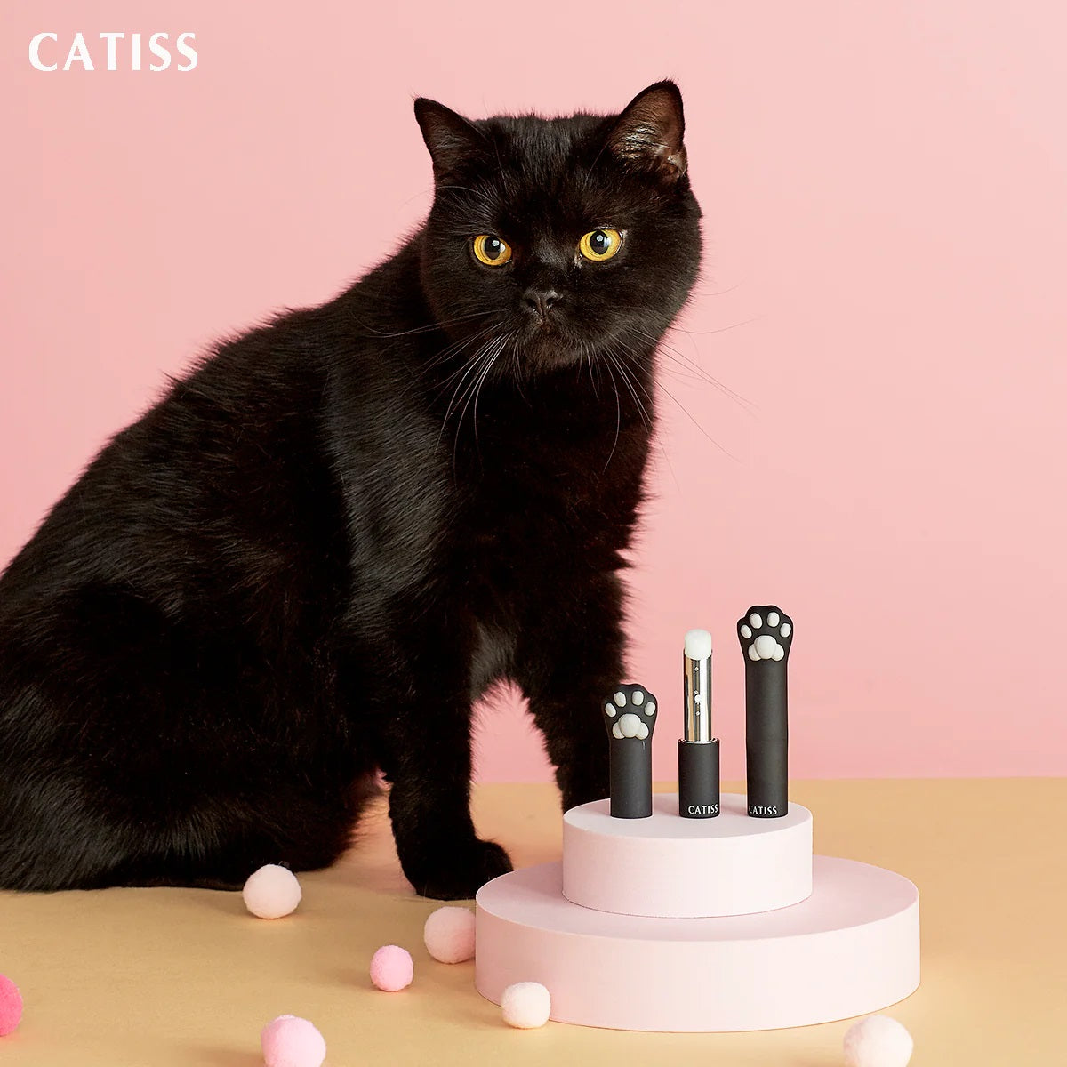 Catiss Black Cat Paw Design Lip Balm - Original Pure Hydration