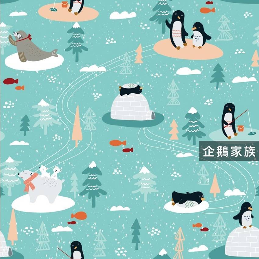 Wha Wha Ultra Absorbent Waterproof Mat (5 Layers) - Penguin Family