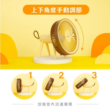 Kinyo - Wireless Lion Fan with remote control (Brown)