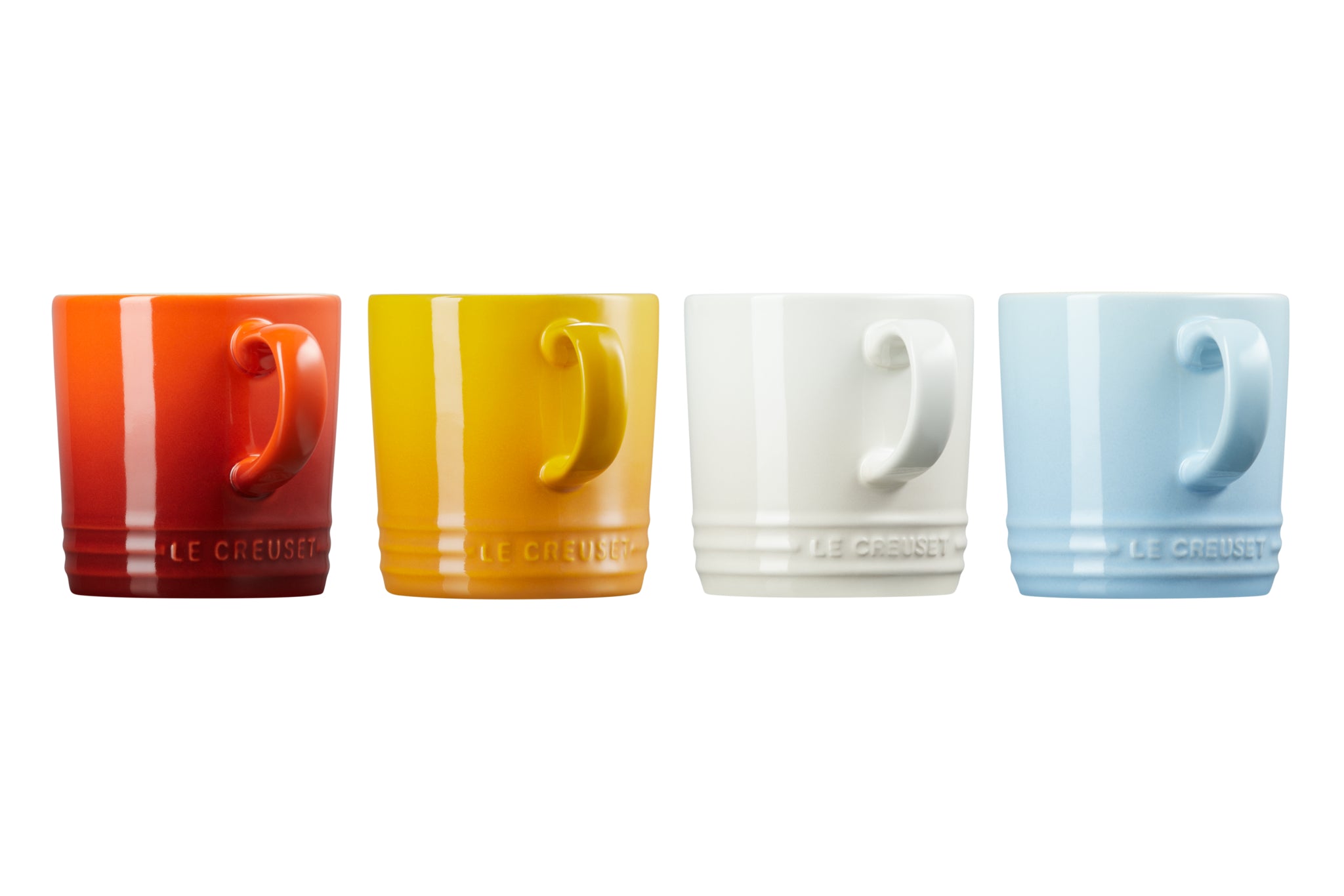 Le Creuset Cappuccino Cups and Saucers, Set of 4