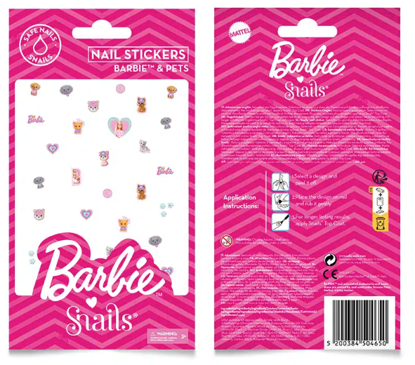 Snails Nail Stickers - Barbie