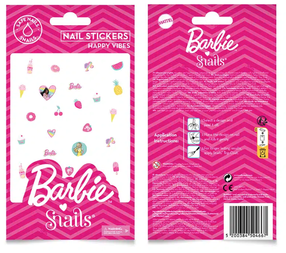 Snails Nail Stickers - Barbie