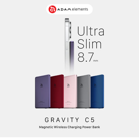 Adam Elements GRAVITY C5 Magnetic Wireless Charging Ultra Slim Power Bank