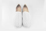 Fufa Breathable Comfortable Star Perforated Slip-On Shoes - White