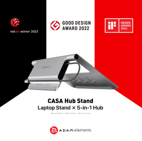 Adam Elements - CASA Hub Stand USB-C 5-in-1 Laptop Stand Hub