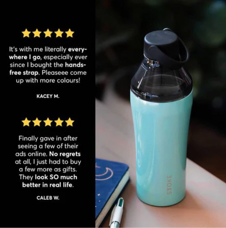 STTOKE Ceramic Reusable Cup 16oz (460ml) - Unicorn Blue