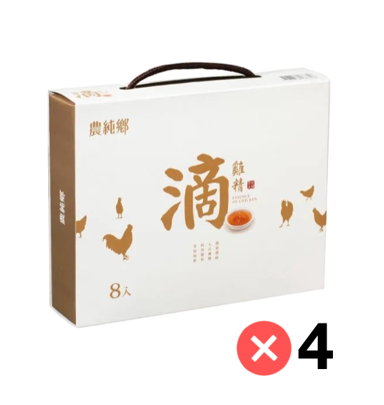 Nong Chun Xiang Essence of Chicken 8 Pack 農純鄉滴雞精 (常溫8入/盒) x 4 Pack