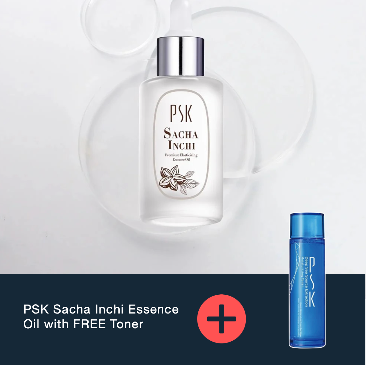 PSK Sacha Inchi Premium Elasticizing Essence Oil 30ml w Free PSK - Deep Sea Source Extra ction Moisturizing Toner 150ml