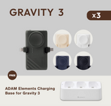 ADAM elements - Gravity 3 3-in-1 Foldable Power Bank x 3 with FREE charging base