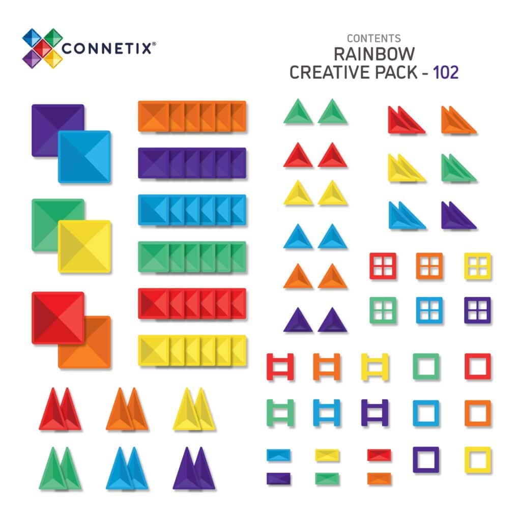 Connetix 彩虹創意包 102 件