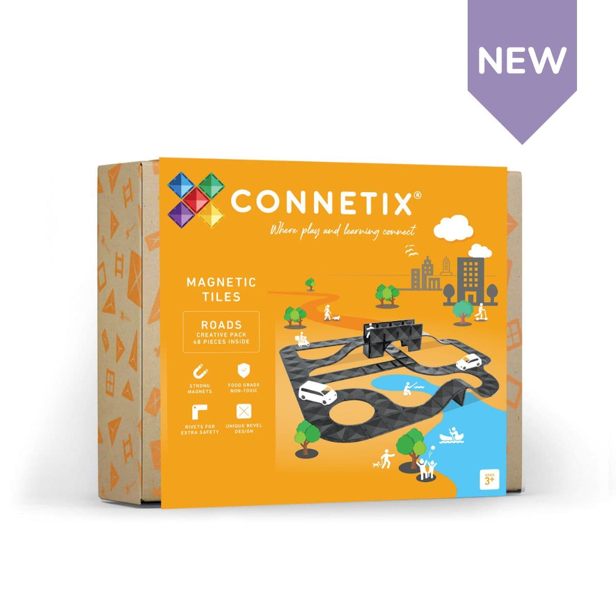 Connetix Creative Roads Pack 48 pc