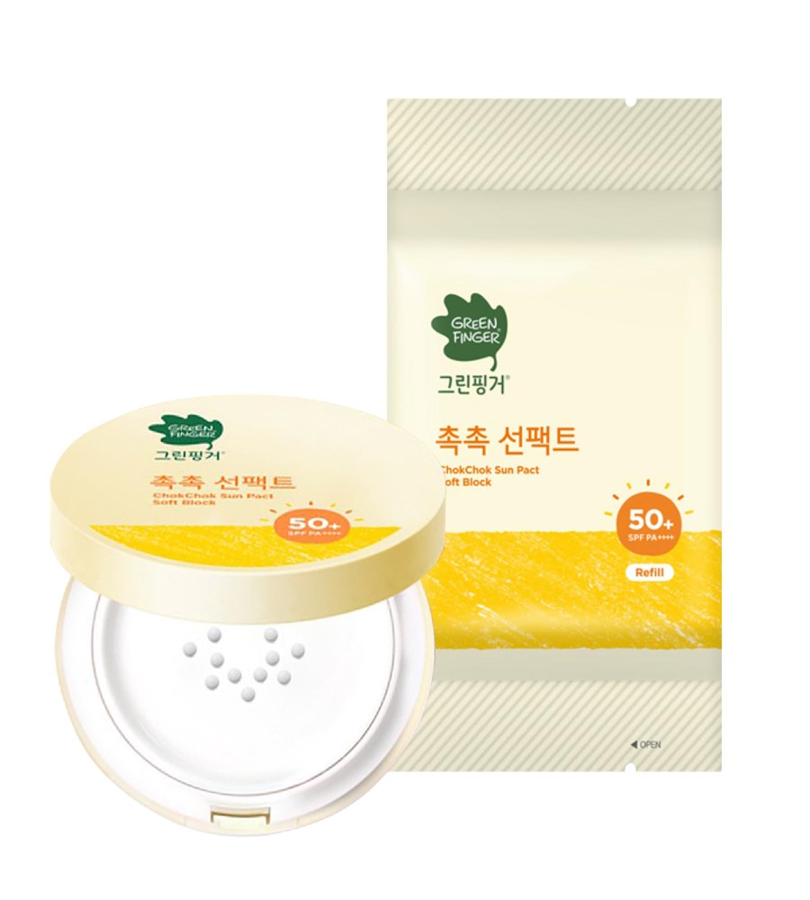 Green Finger ChokChok Sun Pact Soft Block 防晒霜 SPF50+ 16g 及补充装（6 月下旬预购）