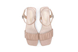 Fufa Elegant Low-Heel Sandals - Beige Shoes