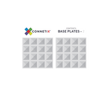 Connetix 2 pcs Clear Base Plate Pack