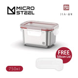 JIA - Microwave Safe Stainless Steel Food Container with FREE Silicon Lids