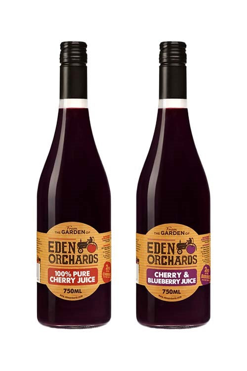 Eden Orchards 純櫻桃/櫻桃與藍莓汁 750ml 套裝