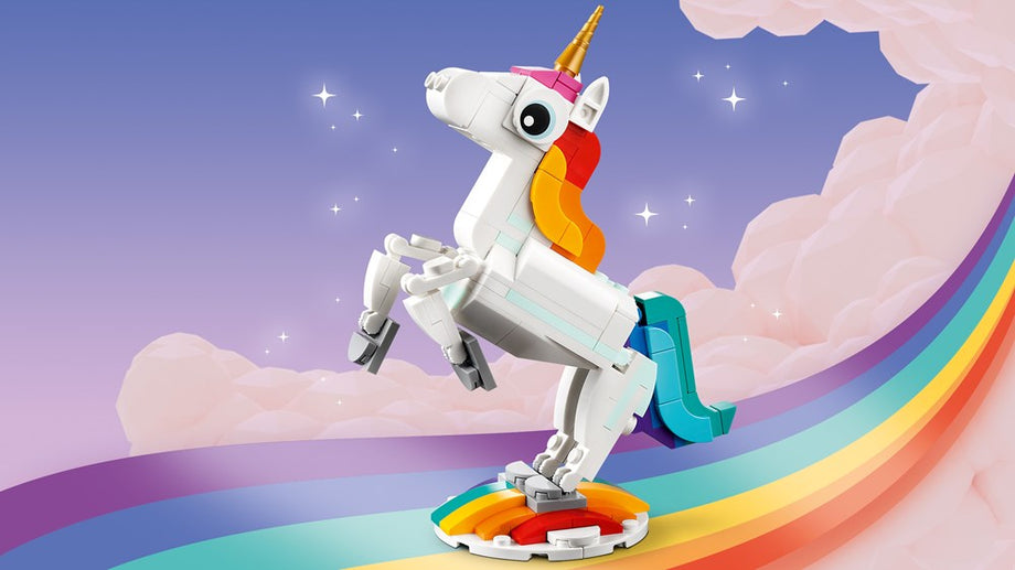 LEGO Creator 3 in 1 Magical Unicorn Toy to Seahorse to Peacock