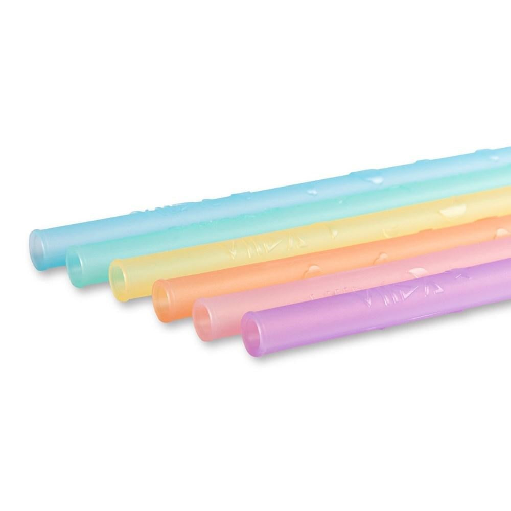 VIIDA - Joy rainbow Silicone Straw set