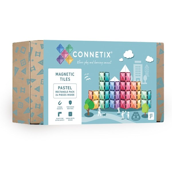 Connetix 粉彩長方形套裝 24 件