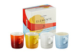 Le Creuset Stoneware Elements Set of 4 Cappuccino Mugs 200ml