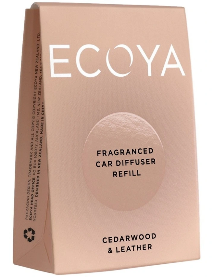 Ecoya - Cedarwood & Leather Car Diffuser Refill