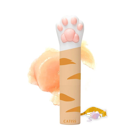 Catiss Ginger Cat Paw Design Lip Balm - Orange Honey Awakening (Tinted)