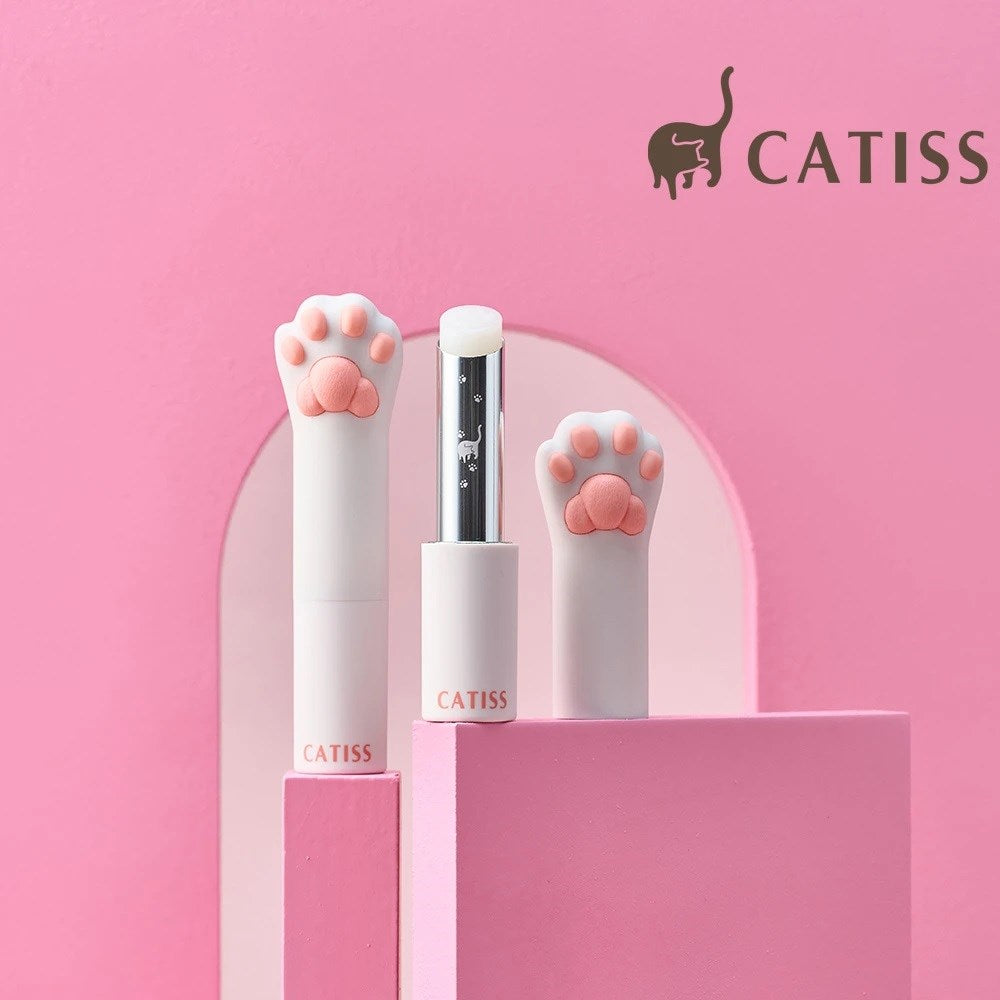 Catiss White Cat Paw Design Lip Balm - Original Pure Hydration