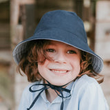 Bedhead Explorer' Kids Reversible Classic Bucket Hat - Charlie / Indigo