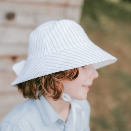 Bedhead Explorer' Kids Reversible Classic Bucket Hat - Finley / Blanc
