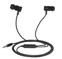 TechCenter - EARPHONE WITH MIC BLACK