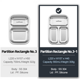 Cuitisan Partition Rectangle 560ml No.3-1