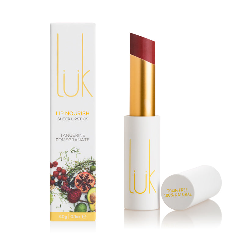 Lük beautifood Lip Nourish Tangerine Pomegranate Natural Lipstick