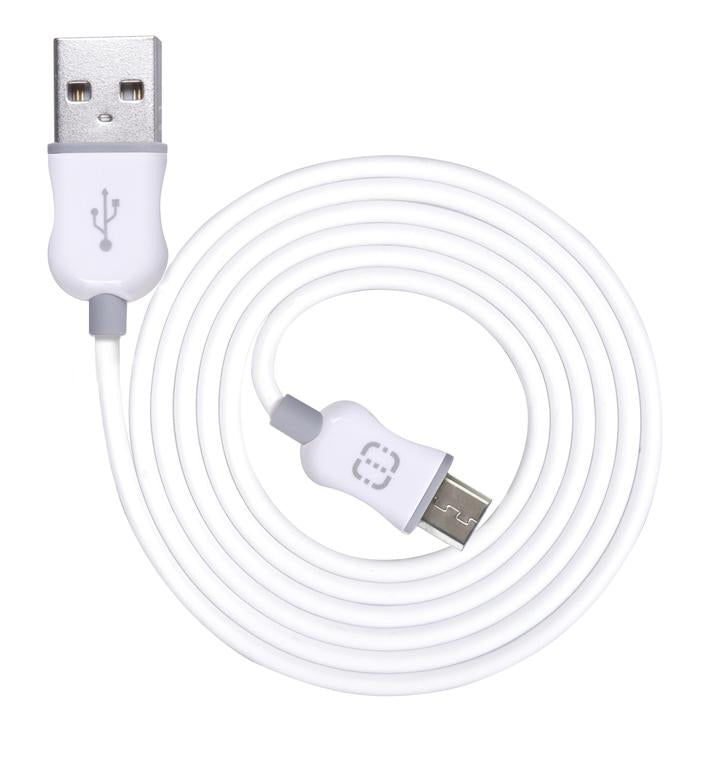 TechCenter - MICRO USB CABLE WHITE/GREY 1.2M